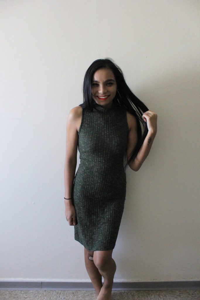 Ribbed Green Dress for the Office