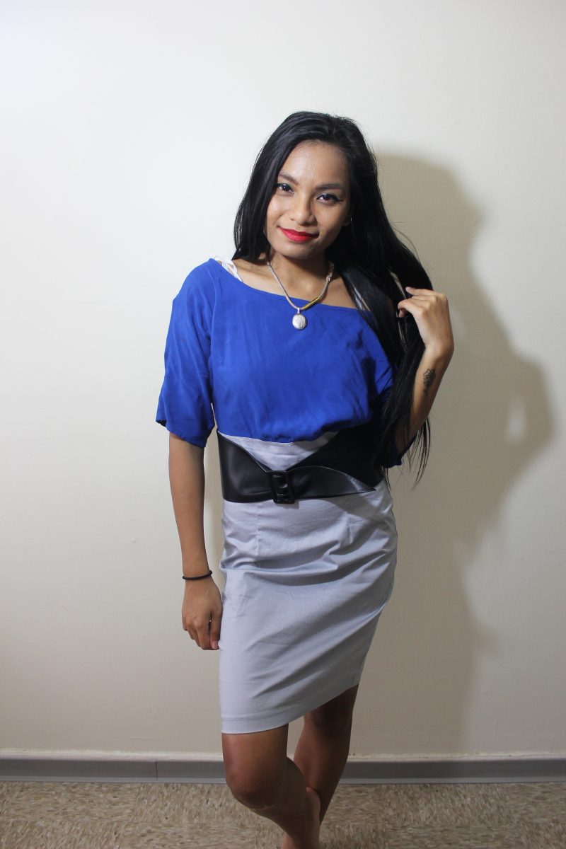 Blue Two Tone Dress for the Spring