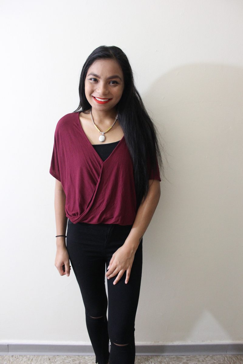 Maroon Crop Top for the Office