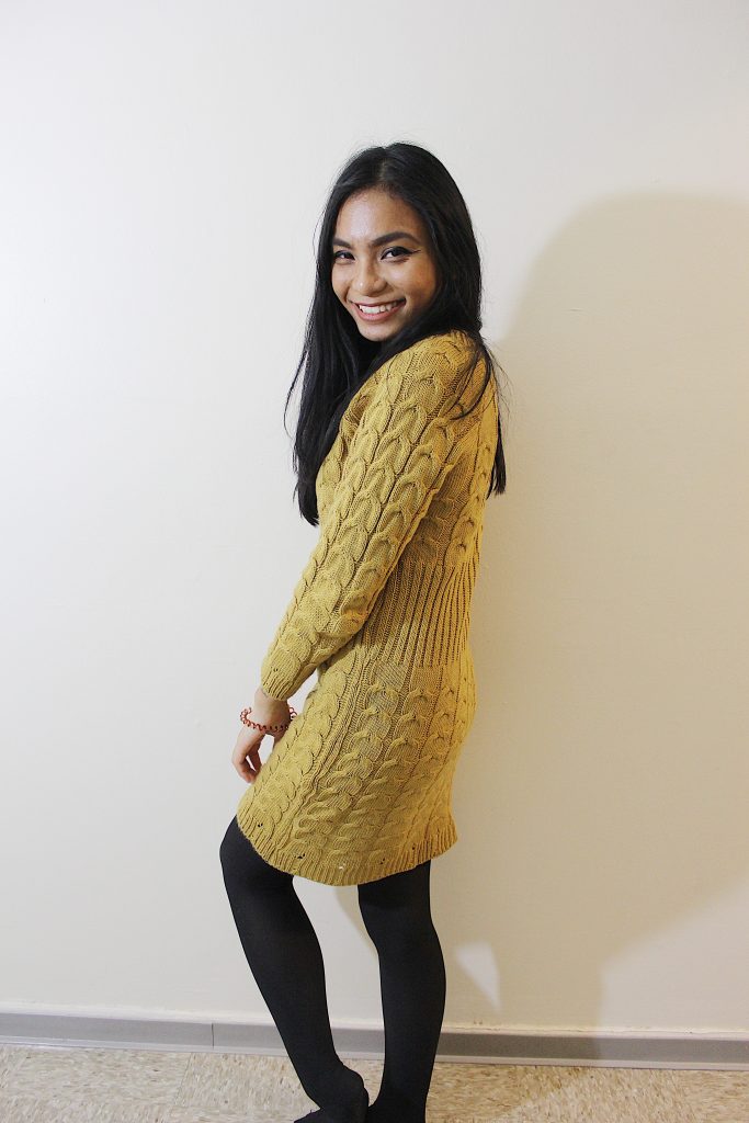 Mustard Yellow Sweater Dress